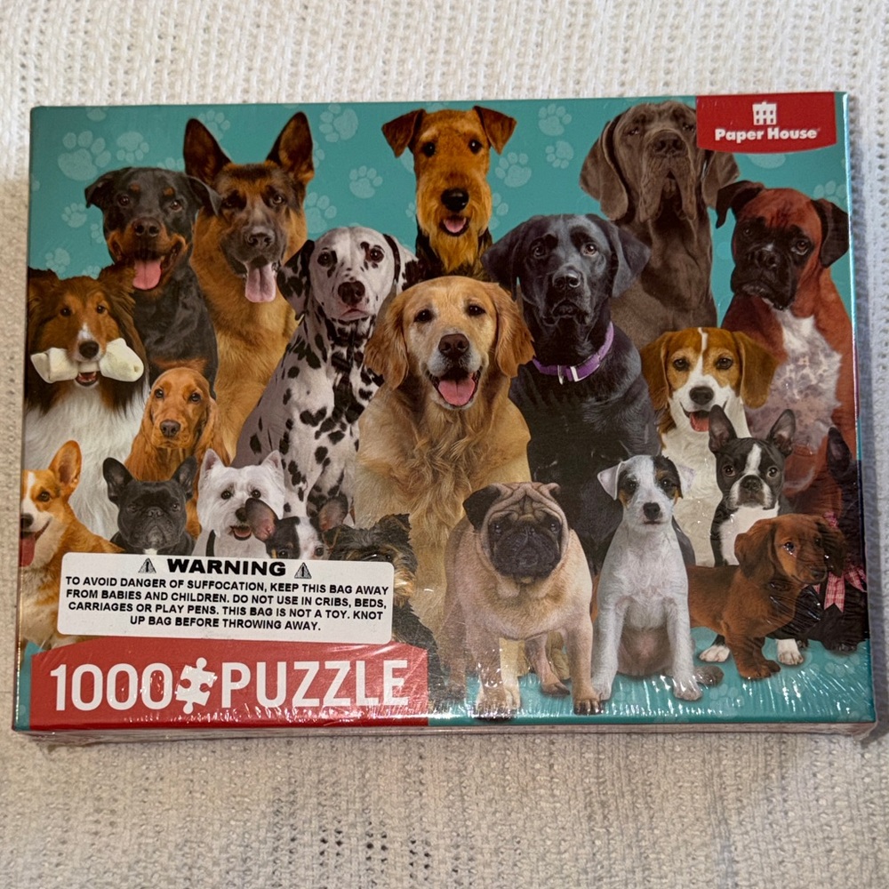 Paper House 1000 Piece Dog Puzzle NEW Sealed